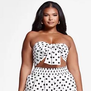 Fashion to Figure Polka Dot Strapless Top